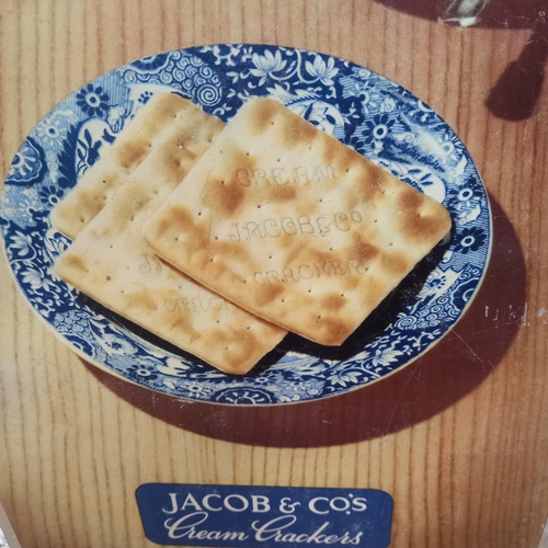 370 - Original Celluloid on Tin, Jacobs & Co., Cream Crackers Showcard (24cm x 36cm)