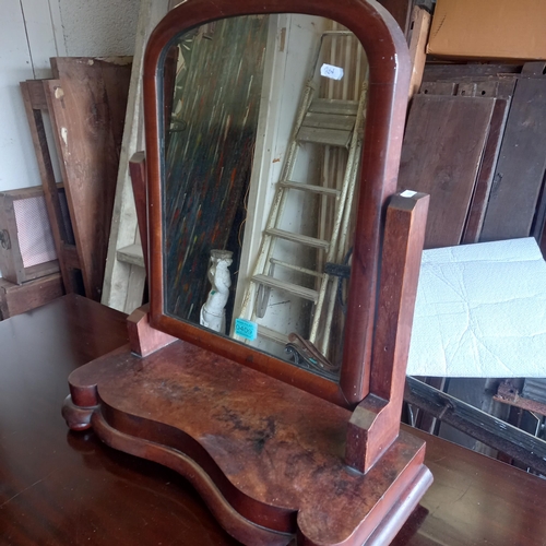 409 - Victorian Mahogany Crutch Frame Mirror