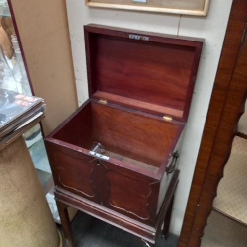 438 - Mahogany Bible Box on Stand - 19th Century