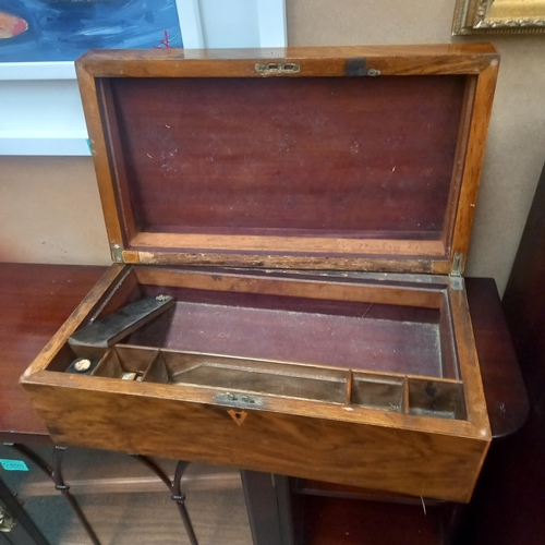 497 - Victorian Mahogany Writing Box (for restoration)