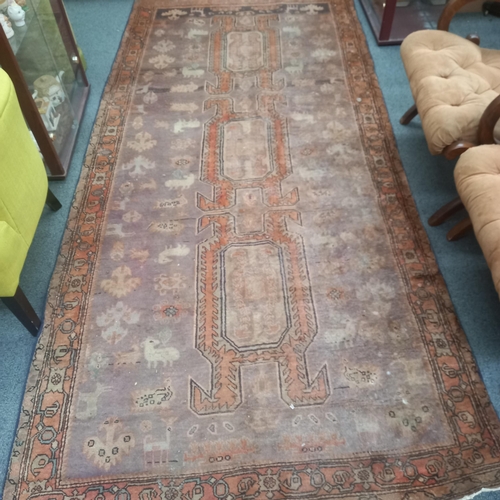 606 - Persian Handwoven Rust Ground Runner (needs a clean) - 290cm x 135cm