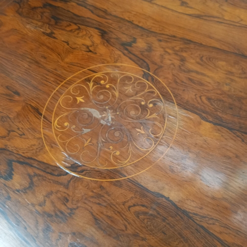 640 - Edwardian Inlaid Rosewood Occasional Table of Octagonal Form Stamped Schoolbred & Co.