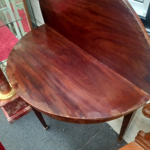 664 - 19th Century Mahogany Fold Over Circular Tea Table