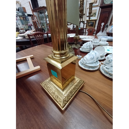 695 - Brass Corinthian Column Table Lamp