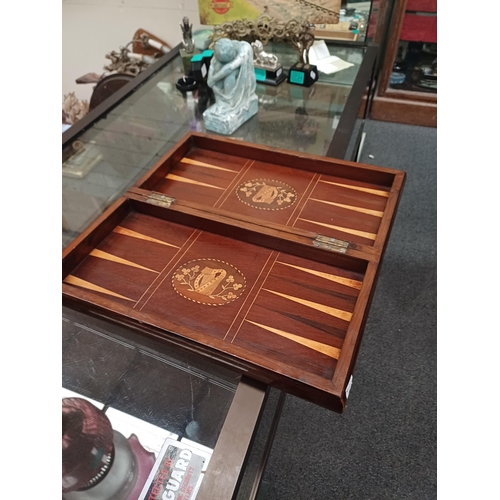 766 - Killarney Wood Draughts and Backgammon Board