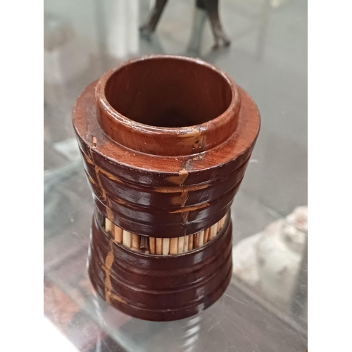 767 - Unusual Coramandel Wood and Pokerpike gul vessel