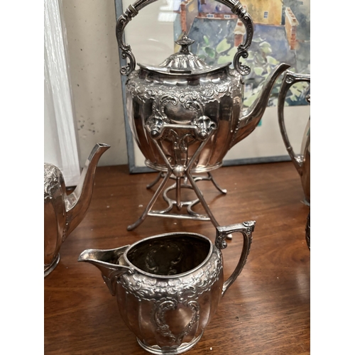 868 - Good 5 piece Silver Plated Tea Set