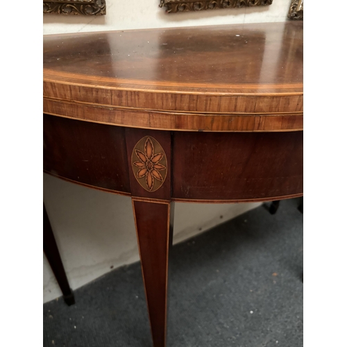 879 - Georgian Mahogany Games Table with Inlaid and crossbanded top (needs some veneer)