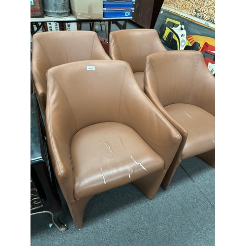 1054 - Set of 4 Italian Tub Chairs - upholstery scuffed