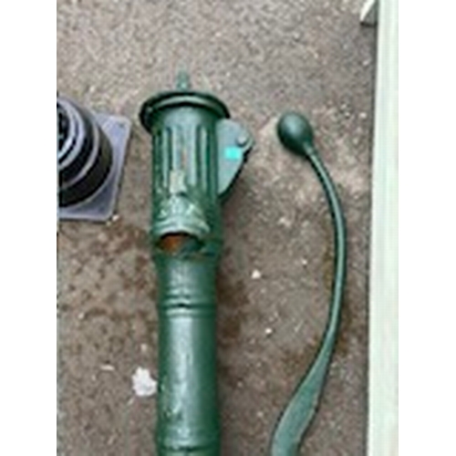 970 - Cast Iron Village Pump with Cowtail Handle