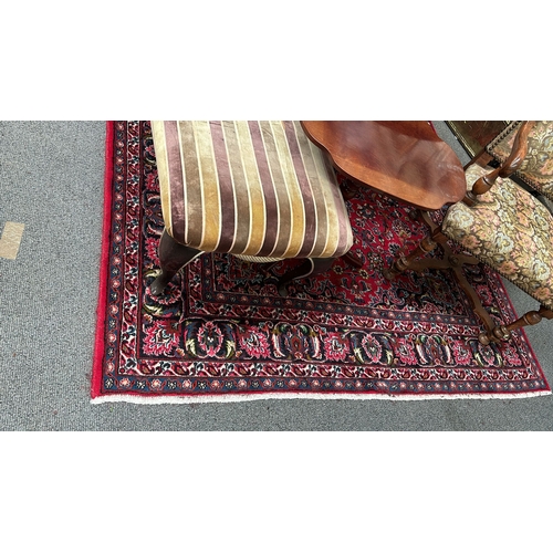 985 - Persian Handwoven Red Ground Carpet (285cm x 195cm)