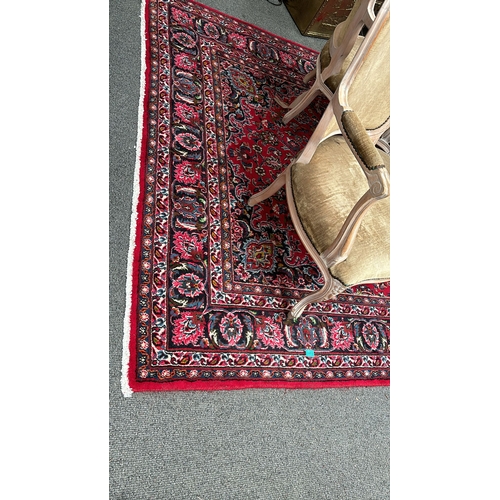 985 - Persian Handwoven Red Ground Carpet (285cm x 195cm)