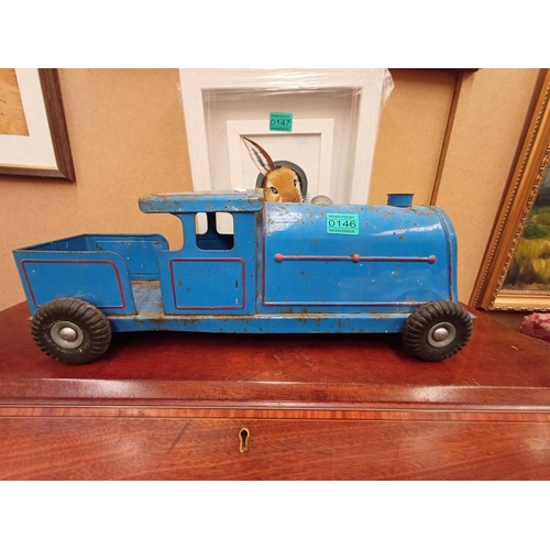 146 - Vintage Triang Express Metal Truck (51cm Long)