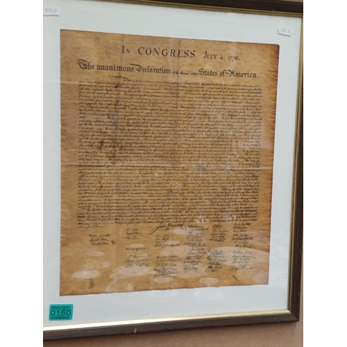 150 - Framed Copy of 