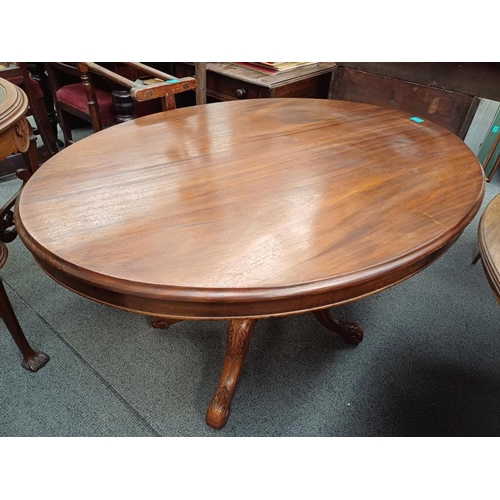 162 - Victorian Mahogany Oval Breakfast Table