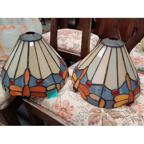 183 - Pair of Tiffany Style Light Shades