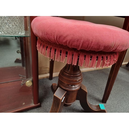 188 - Victorian Swivel Top Piano Stool