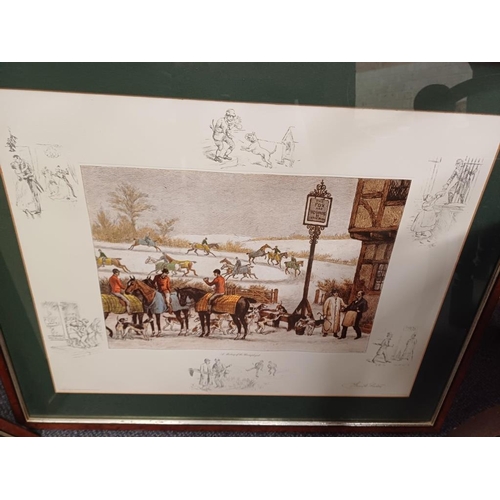 197 - Pair of Framed Hunting Prints