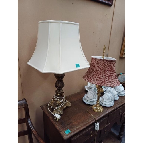 198 - Decorative Metal Table Lamp with Shade and another Lamp