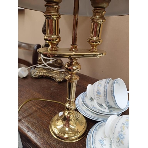 198 - Decorative Metal Table Lamp with Shade and another Lamp