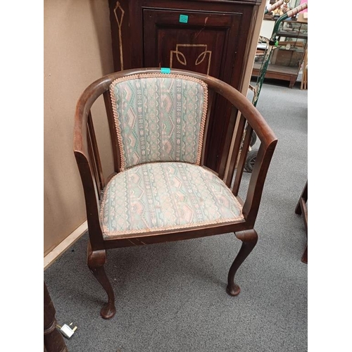 202 - Edwardian Mahogany Tub Armchair