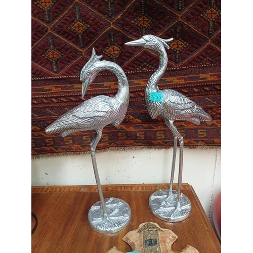 239 - Pair of Decorative Metal Bird Figures (Taller 57cm)