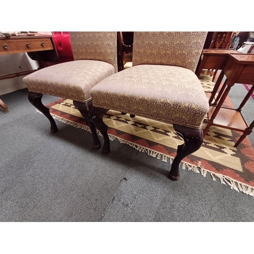 249 - Pair of Vintage Mahogany Occasional Chairs in Irish Georgian Style