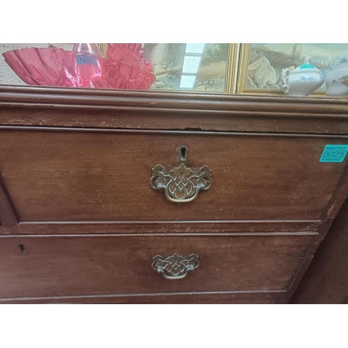 25 - Georgian Mahogany Chest of Drawers (needs a polish)