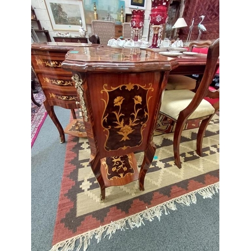 255 - Pair of French Style 3 Drawer Bedside Chests - 20th Century