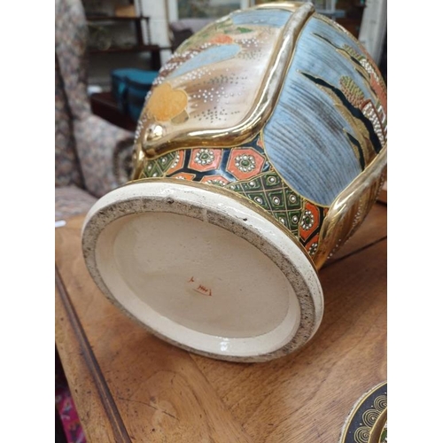 263 - Satsuma Porcelain Lidded Jar and a 20th Century Kanxzi Style Vase