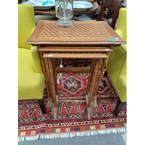 268 - Nest of 4 Parquetry Inlaid Occasional Tables