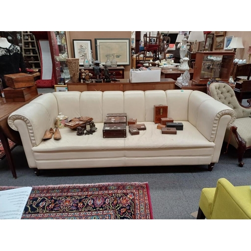 276 - Large comfortable Italian Leather Sofa