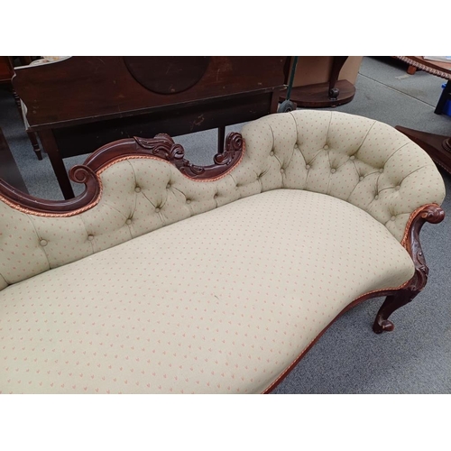 277 - Victorian Style Mahogany Chaise Longue