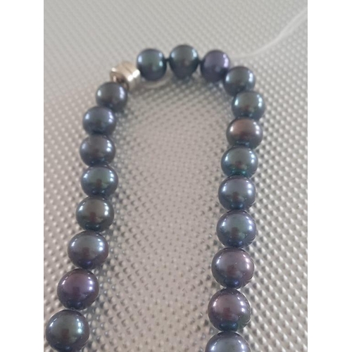 293 - Tahitian Black Pearl Necklace