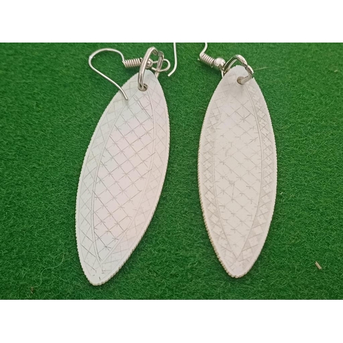 303 - Mother of Pearl Chinese Earrings