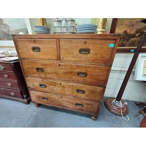 312 - 19th Century Mahogany Military Campaign Chest