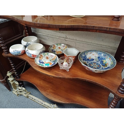 325 - Shelf lot of Porcelain including 3 Graduated Bowls