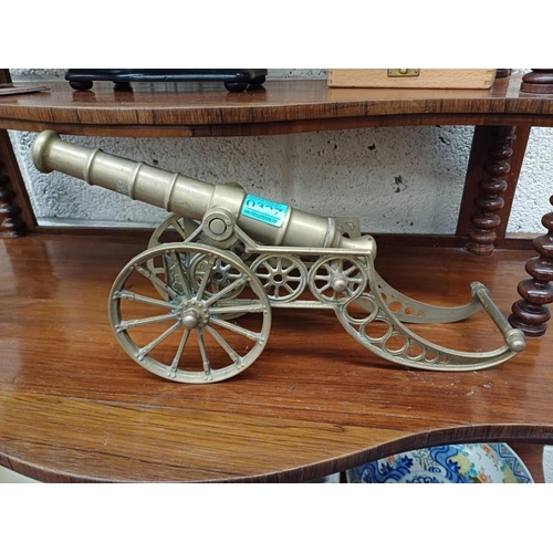 327 - Brass Desk Cannon (45cm Long)