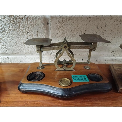 328 - Collection of Vintage Post Office Scales etc