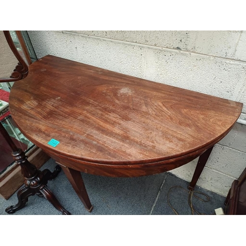 348 - 19th Century Mahogany Fold over Circular Tea Table