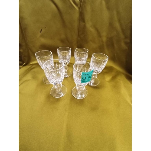 350 - Set of 6 Waterford Cut Glass 