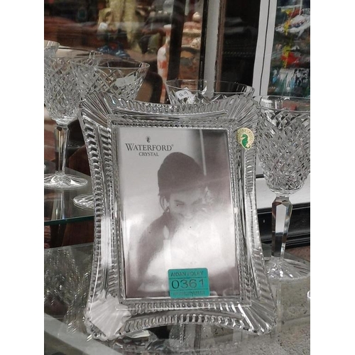 361 - Waterford Cut Glass Photo Frame (22cm x 16cm)