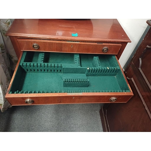 38 - Walker & Hall Mahogany Cutlery Drawers