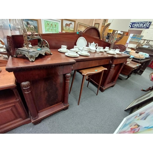 386 - Victorian Mahogany Pedestal Sideboard