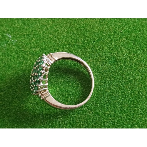 416 - Silver Gemset Ring