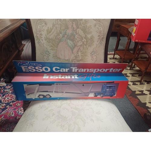 464 - Esso Car Transporter Toy Truck and 3 Esso Road Tankers (all unopened)