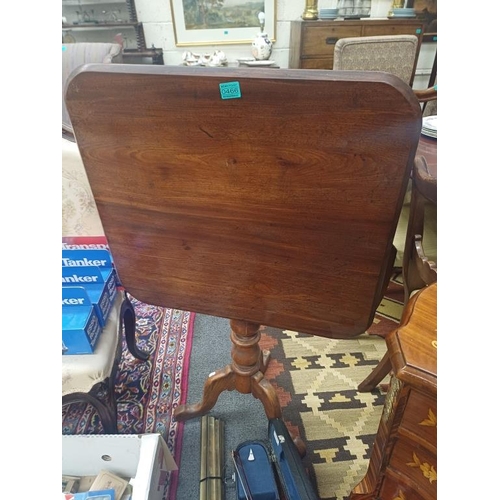 466 - Victorian Mahogany Tilt Top Occasional Table on turned column