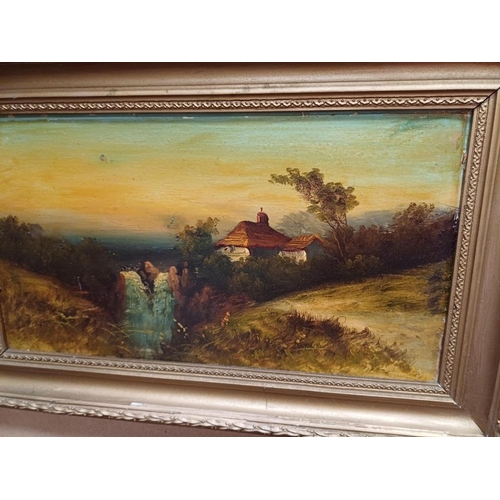 506 - Pair of Edwardian Oil Painted Landscapes in Gilt Frames