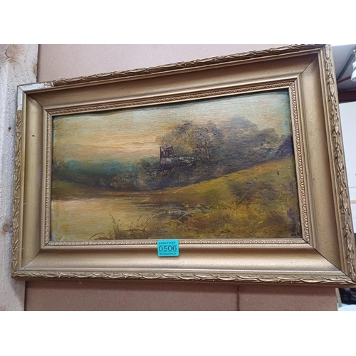 506 - Pair of Edwardian Oil Painted Landscapes in Gilt Frames