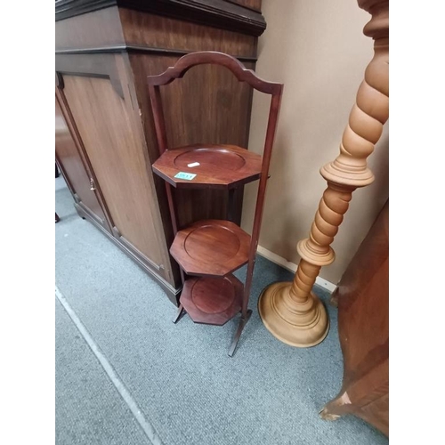 511 - Vintage Mahogany Plate Stand